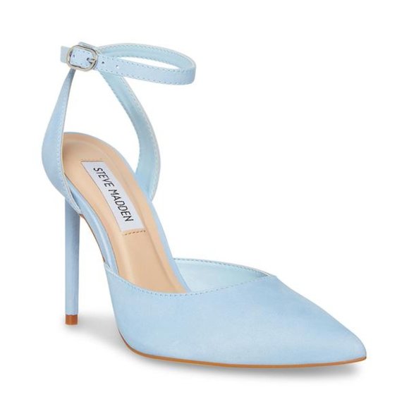 Steve Madden Shoes - Steve Madden Vase Blue Nubuck Heels